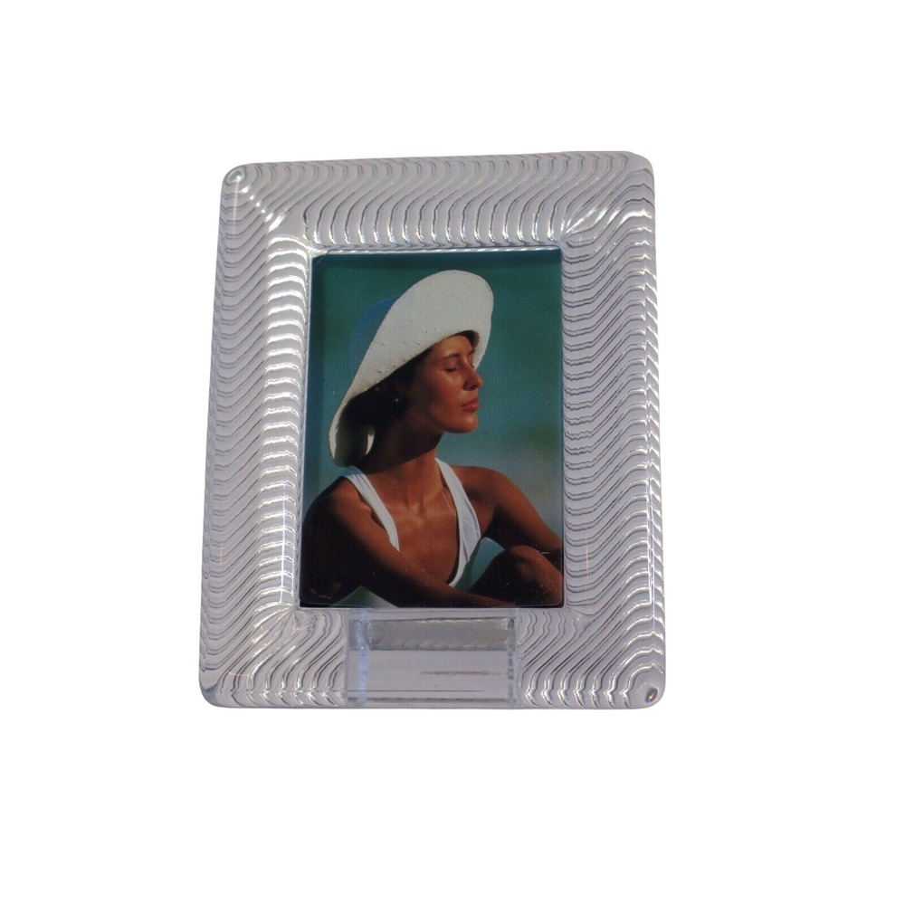 Vintage Crystal Transparent Clear Picture Frame Self Stand